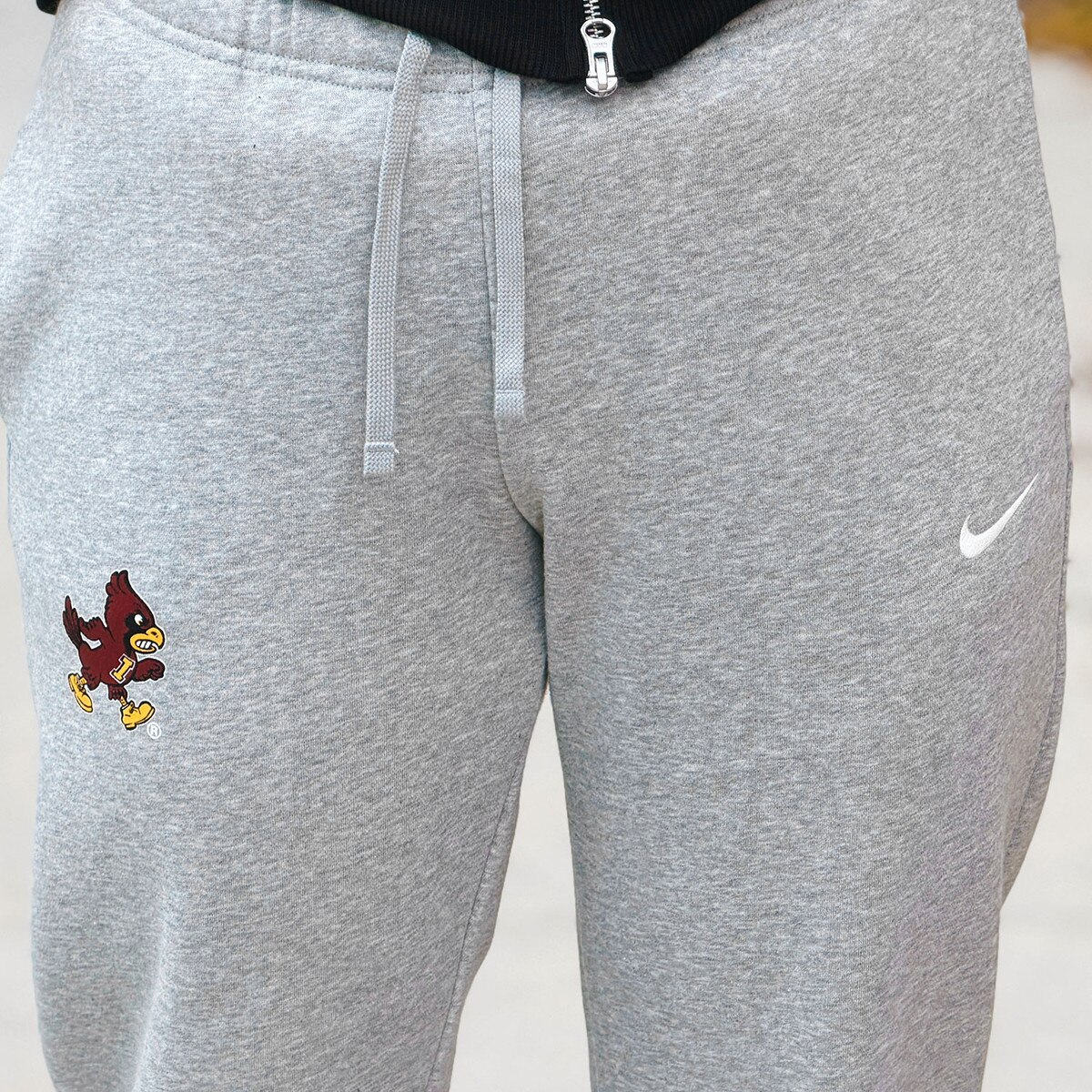 Nike Women's Walking Cy Gray Tonal Sweatpants design close up